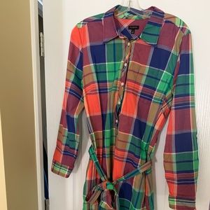 COPY - Talbots Plaid Shirt Dress, Size 16